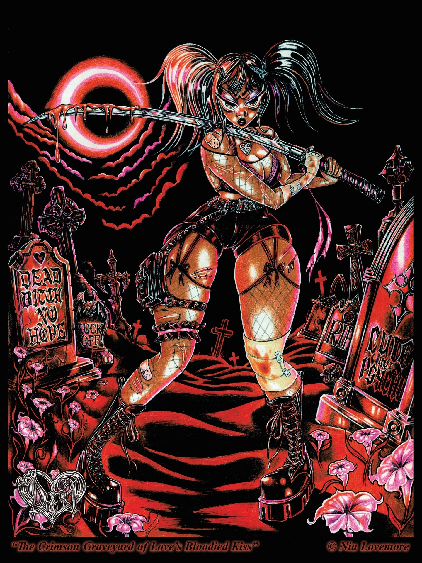 The Crimson Graveyard of Love's Bloodied Kiss