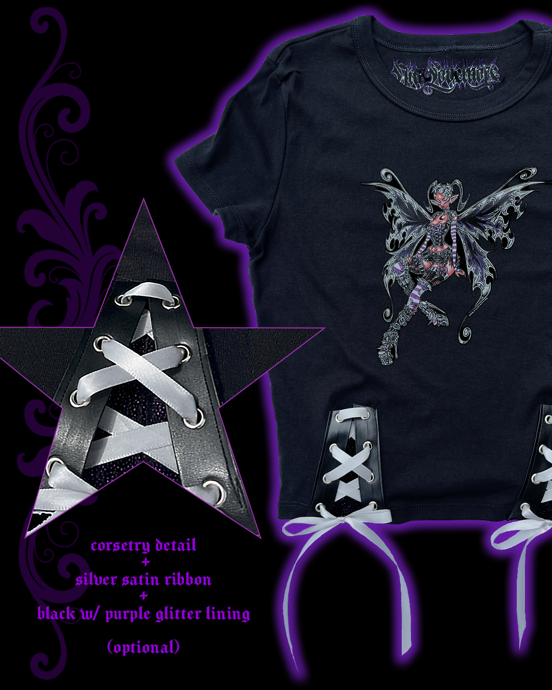"Dark Fairy Fantasy" Crop Top