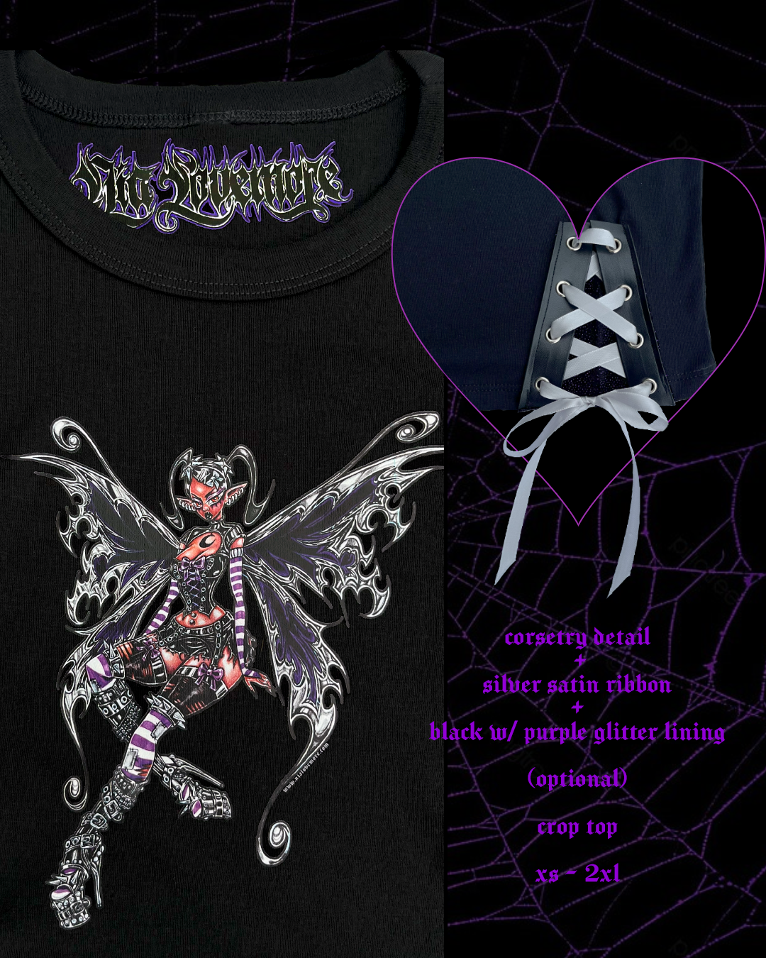 "Dark Fairy Fantasy" Crop Top
