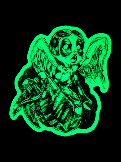 Emo Angel ♡ sticker (Glow-in-the-Dark)