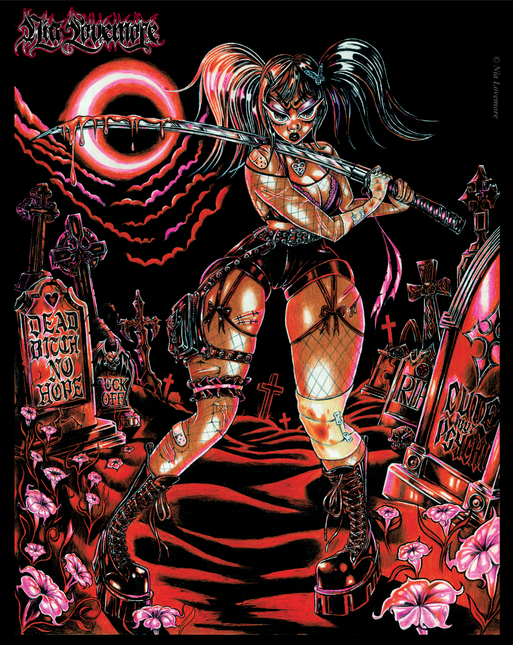 The Crimson Graveyard of Love's Bloodied Kiss