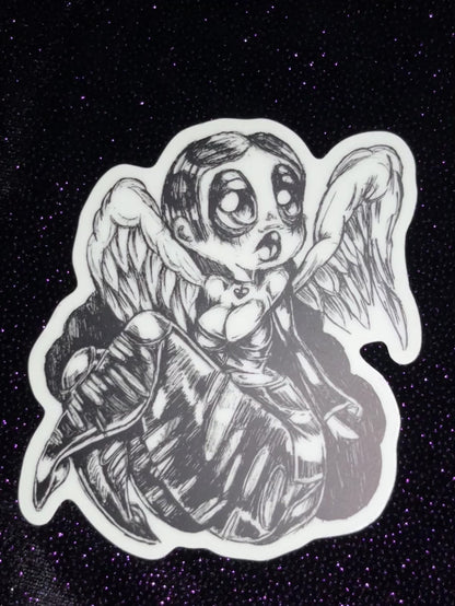 Emo Angel ♡ sticker (Glow-in-the-Dark)